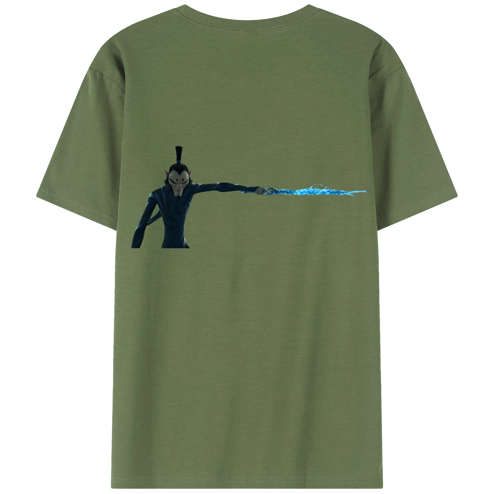 （画像用） Ne Zha 2 ナタ 魔童の大暴れ 綿100％ メンズ半袖Tシャツ（バックプリント） 通気性